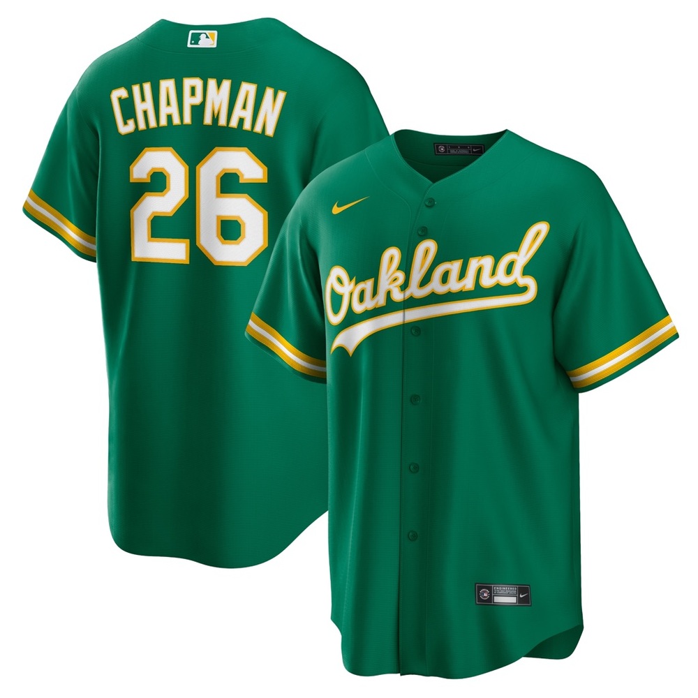 Nike Green Oakland Athletics Jersey